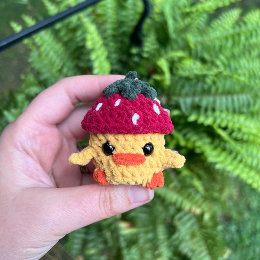 Lil’ Chick with a Strawberry Hat